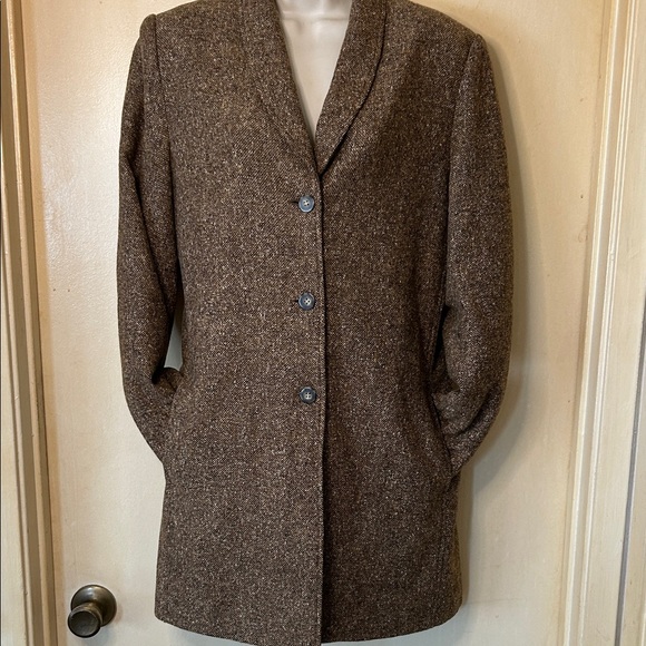 Bonnie & Norma Vintage Brown Wool/Silk Blazer size 8 - Picture 5 of 10